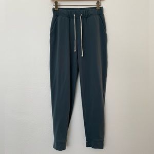 Free Fly Bamboo Fleece Joggers, size Small, Teal/Blue